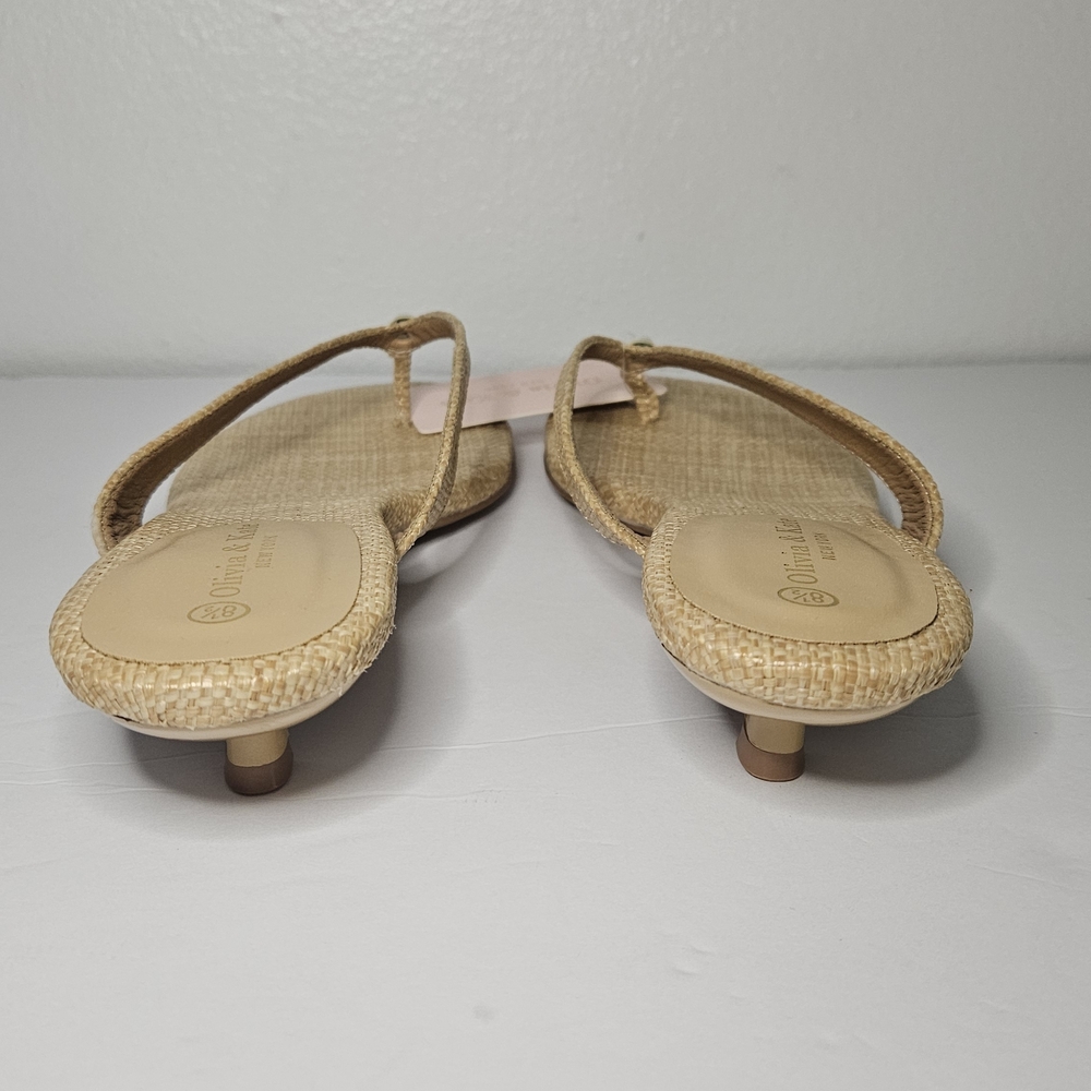 Olivia And Kate New York Women Sandals Heels Size 8.5 Beige - Picture 7 of 11